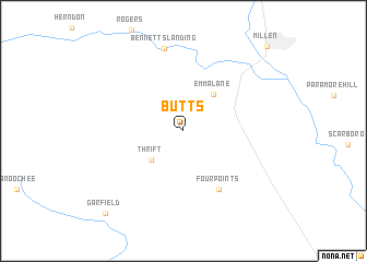 map of Butts