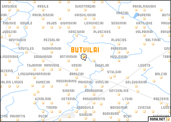 map of Būtvilai