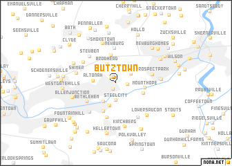 map of Butztown