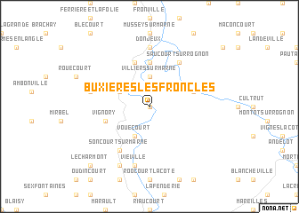 map of Buxières-lès-Froncles