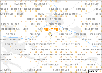 map of Büxten