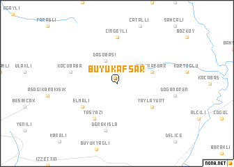 map of Büyükafşar