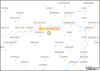 map of Büyükaköz