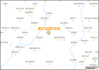 map of Büyükayrık