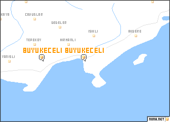 map of Büyükeceli