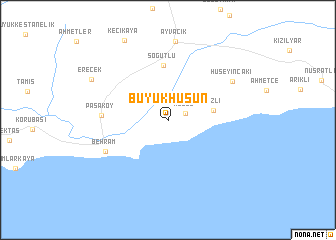 map of Büyükhusun