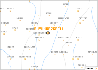 map of Büyükkergeçli