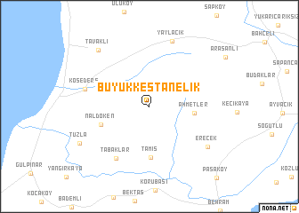 map of Büyükkestanelik