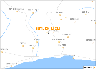 map of Büyükkılıçlı