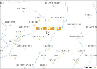 map of Büyükögünlü