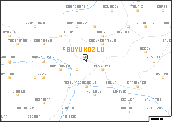 map of Büyüközlü