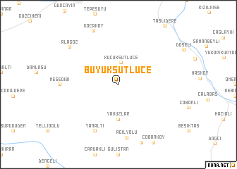 map of Büyüksütlüce
