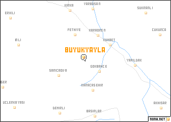 map of Büyükyayla