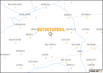 map of Büyükyüreğil