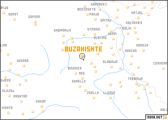 map of Buzahishtë