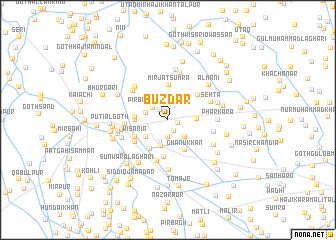 map of Buzdār