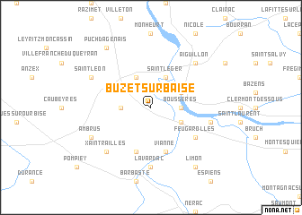 map of Buzet-sur-Baïse