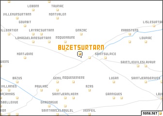 map of Buzet-sur-Tarn