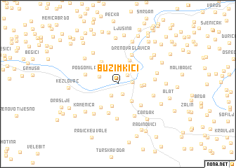 map of Bužimkići