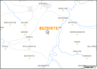 map of Bŭzovets