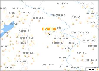 map of Byända