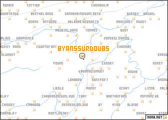 map of Byans-sur-Doubs