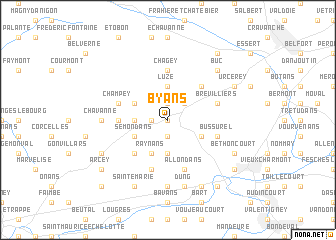 map of Byans