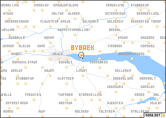 map of Bybæk