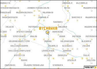 map of Bychawka