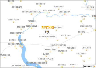 map of Bychki