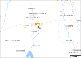 map of Bychki