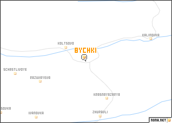 map of Bychki