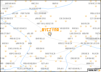 map of Byczyna