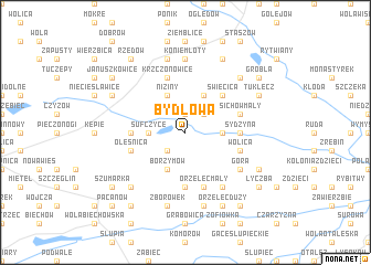 map of Bydłowa