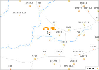 map of Byépou