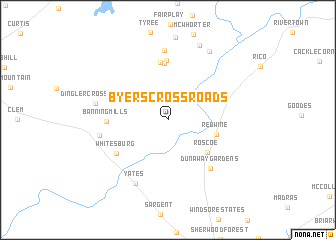 map of Byers Crossroads