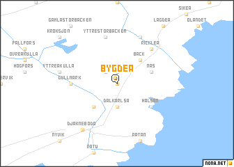 map of Bygdeå