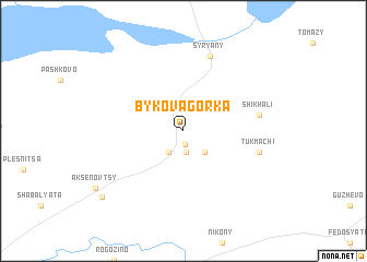 map of Bykova Gorka