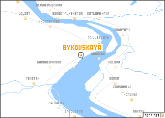 map of Bykovskaya