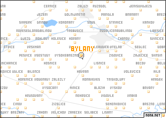 map of Bylany