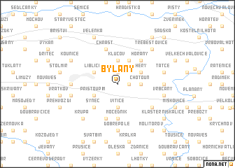 map of Bylany