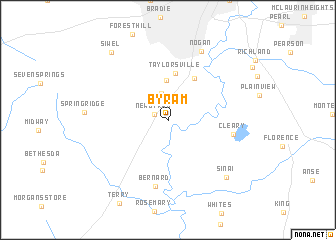 map of Byram