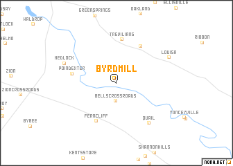 map of Byrd Mill