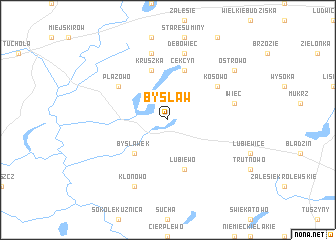 map of Bysław