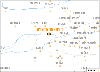 map of Bysterskaya