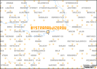 map of Bystrá nad Jizerou