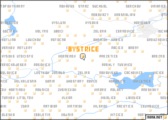 map of Bystřice