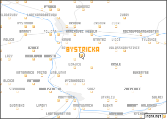 map of Bystřička