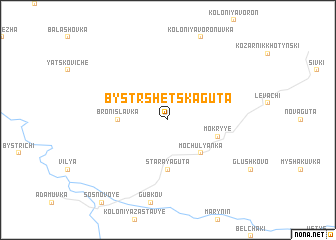 map of Bystrshetska Guta