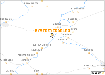 map of Bystrzyca Dolna